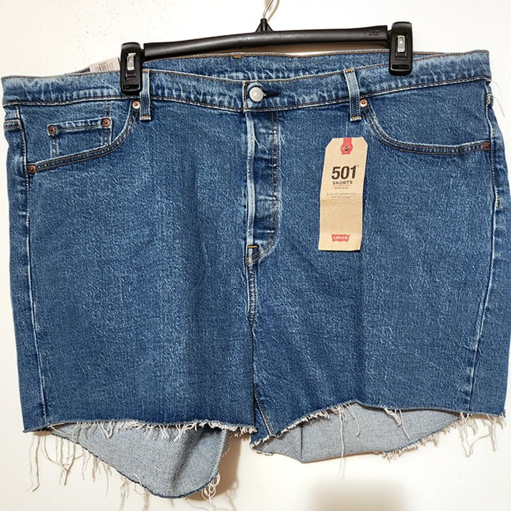 Levi's 501 Original Plus Size High Rise Denim Shorts - 24W - NWT - Picture 2 of 6